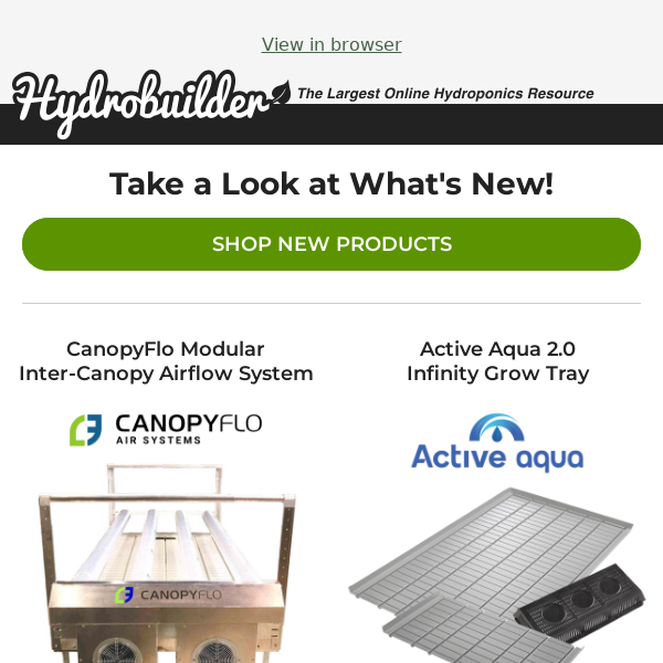 NEW! ✨ Water Filters, Hydroponic Systems, and More on Hydrobuilder.com!