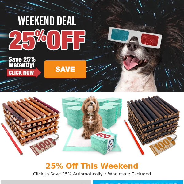 Weekend Deals ❤️ 25% Off