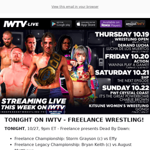 TONIGHT on IWTV - Freelance!