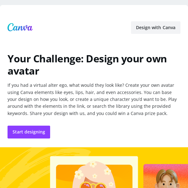 Create a virtual version of yourself #CanvaDesignChallenge