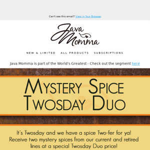 Discover New Flavors: Twosday Mystery Spice Duo