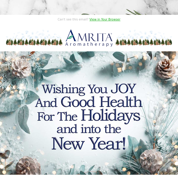 Aromatic wishes & season's greetings from Amrita! 🎁