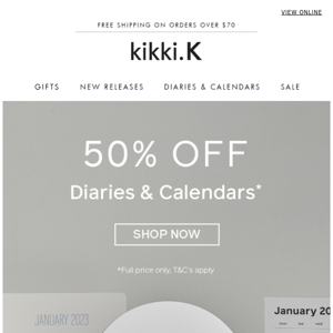 2023 Planning | 50% Off Diaries & Calendars