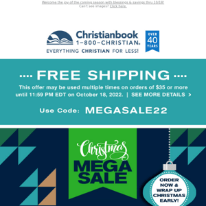 Free Shipping + Gift & Home Picks ~ Christmas Mega Sale