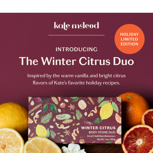 NEW IN: Winter Citrus Body Stone Duo! - Kate McLeod