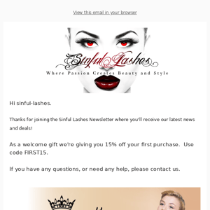 Welcome to Sinful Lashes!