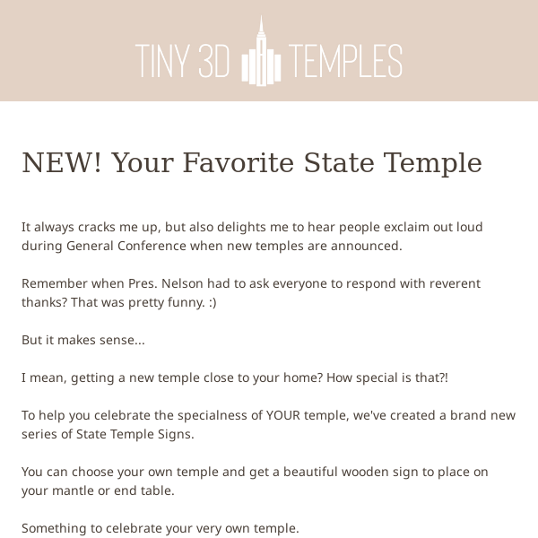 ✨ NEW! State temple signs