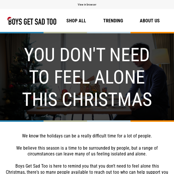 You don't need to feel alone this Christmas❤️