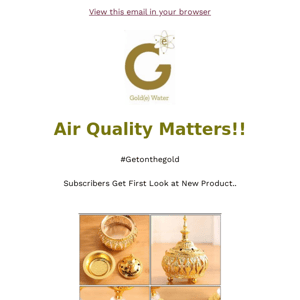 Goldewater| New Product !! The Air in Your Home Making You Sick?