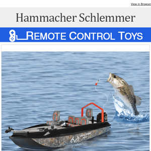 The Fish Catching RC Boat - Hammacher Schlemmer  Remote control boat, Remote  control boats, Boat