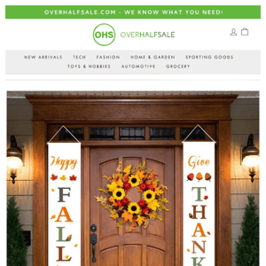 🍁Fall Decorations & Daily Deals at Overhalfsale!🍁