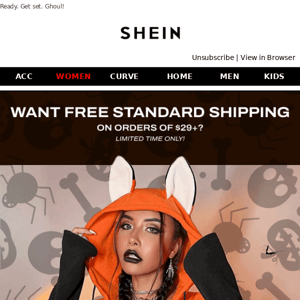 #SHEINhalloween & FREE Shipping Ends Soon!