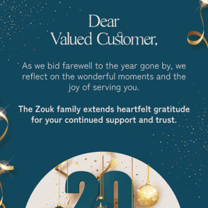 Cheers to a New Year of Joy and Prosperity from Zouk!