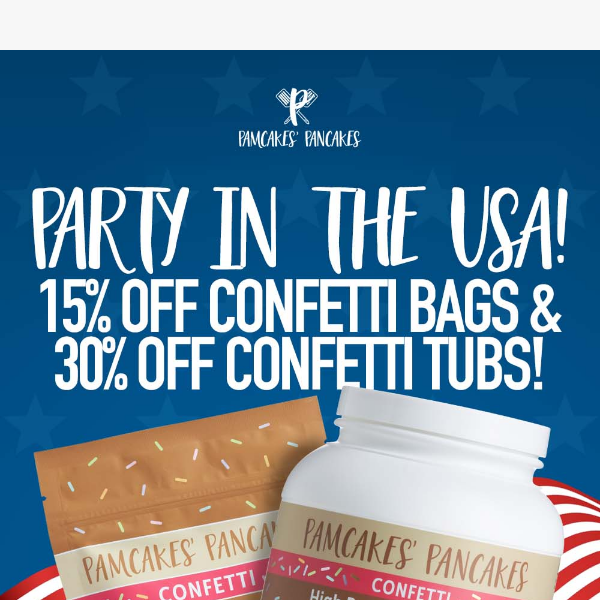 🥳Keep the savings rolling - 15-30% off on Confetti mixes