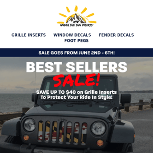 🚀 Best Sellers SALE! SAVE Up To $40 off Grille Inserts