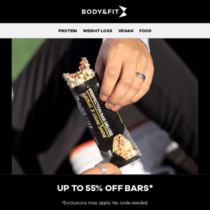 The bar is set 🏋️‍ Up to 55% off…bars