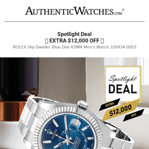 Spotlight Deal 🔦 EXTRA $12,000 OFF 🔦  ROLEX NEW Sky-Dweller Blue Dial 42MM Men's Watch 326934-0003