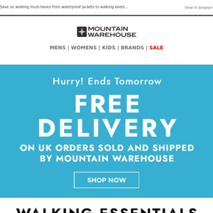 Free Delivery Ends Tomorrow!