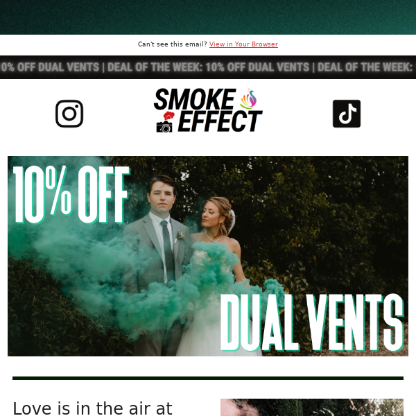 DEAL OF THE WEEK: Weddings and Dual Vents 🔥