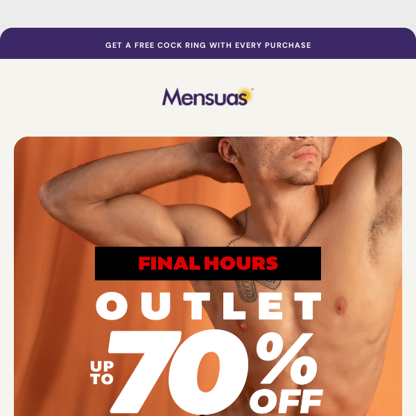 Last Day Alert: Outlet at 70% Off Ends Today!