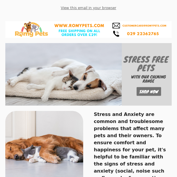 Relax! With Romypets Stress Relief & Calming Range