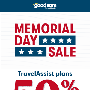 [50% Savings] Memorial Day Sale!