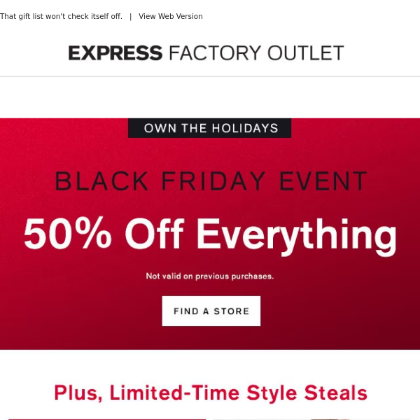 50% OFF EVERYTHING | $15+ Style Steals to own the holidays