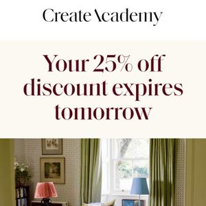 Get 25% off before it's gone. Ends tomorrow!