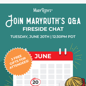 Chat with MaryRuth next week