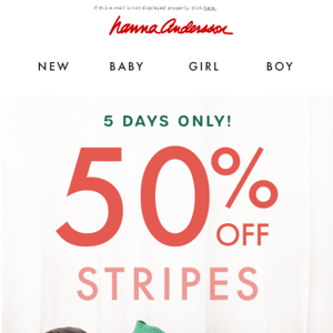 50% Off Iconic Hanna Stripes