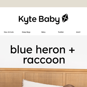 🦝 Shop Blue Heron + Raccoon!