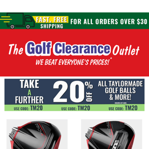 PRICE DROP! Stealth 2 + Further 20% OFF All TaylorMade Golf Balls & Accessories