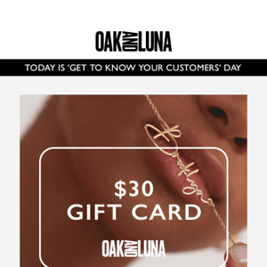 Get your $30 giftcard just like that!