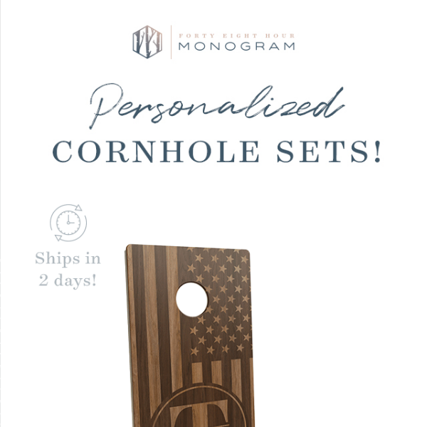 Did you know we sell personalized cornhole sets? 😮
