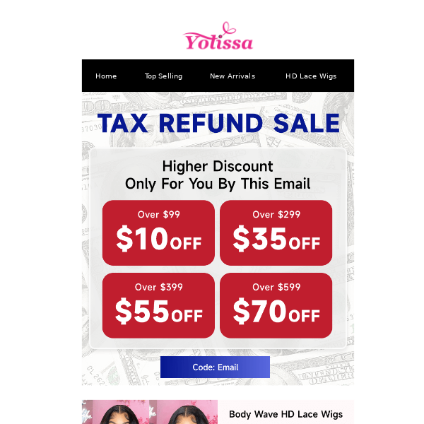 Congrate! You Get $70 Discount By This Email