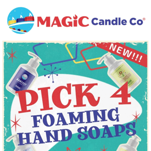 Pick 4 Foaming Soaps Now Available