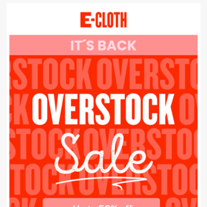 🤩The Overstock Sale is Back!😍