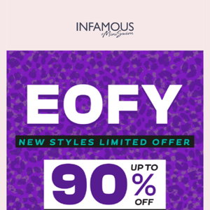 Shop our EOFY Sale & Get Up to 90% OFF 💜