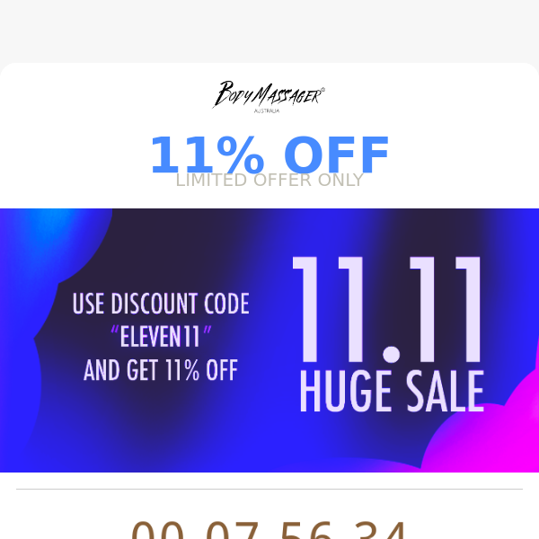 Less than 8 hours left ⚡ 11% OFF