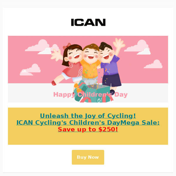 Unleash the Joy of Cycling! ICAN Cycling's Children's Day Mega Sale: Save up to $250!