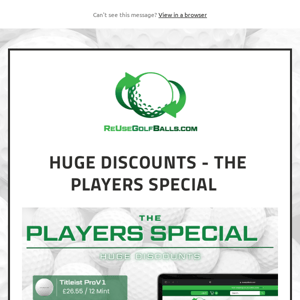 Huge Discounts - The Players Special 🏌🏼‍♂️