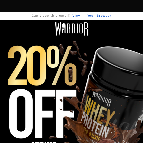 20% Off All Items at Warrior 🤩