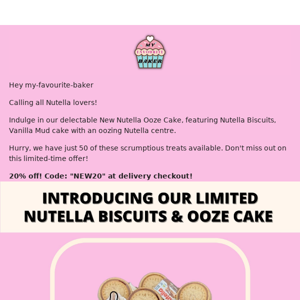 New Nutella Cake 20% OFF!