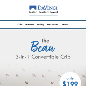 Introducing the New Beau Crib from DaVinci