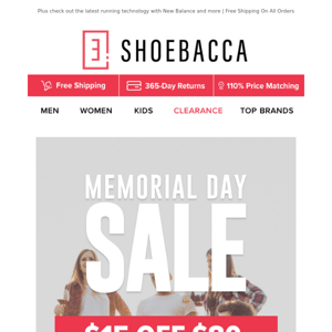 Shoebacca's Memorial Day Sale!