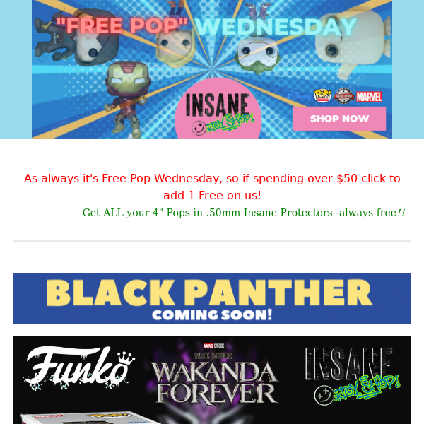 Over 2,000 different Pops + FREE POP Wed.+ Black Panther & 🏀NBA Trading Cards🏀