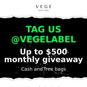 Tag us and show us your new bag! @vegelabel