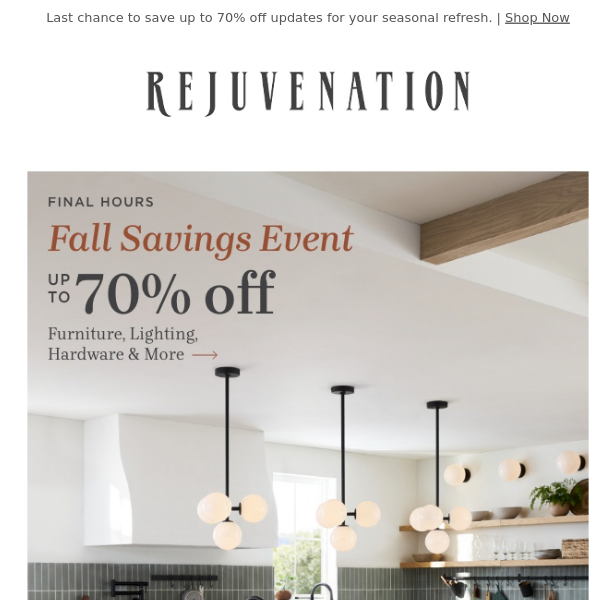 There's still time! Shop our Fall Savings Event