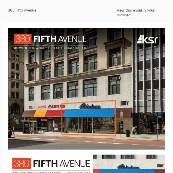 Fifth Avenue Flagship Store with 50 Feet of Frontage