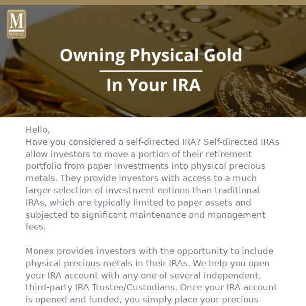 Why Add Physical Gold to Your IRA?
